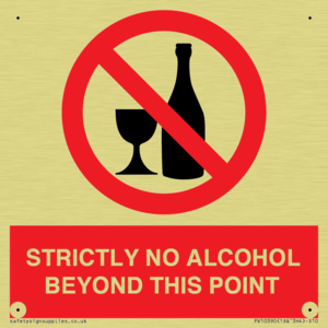 STRICTLY NO ALCOHOL BEYOND THIS POINT